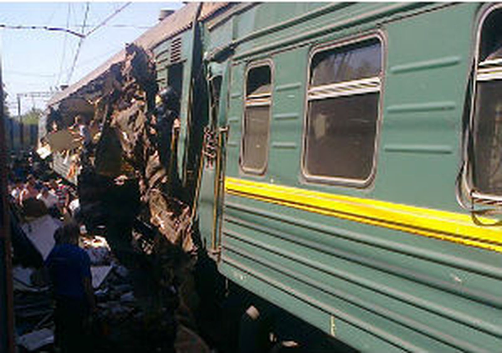 Accidente de un tren en Moscú