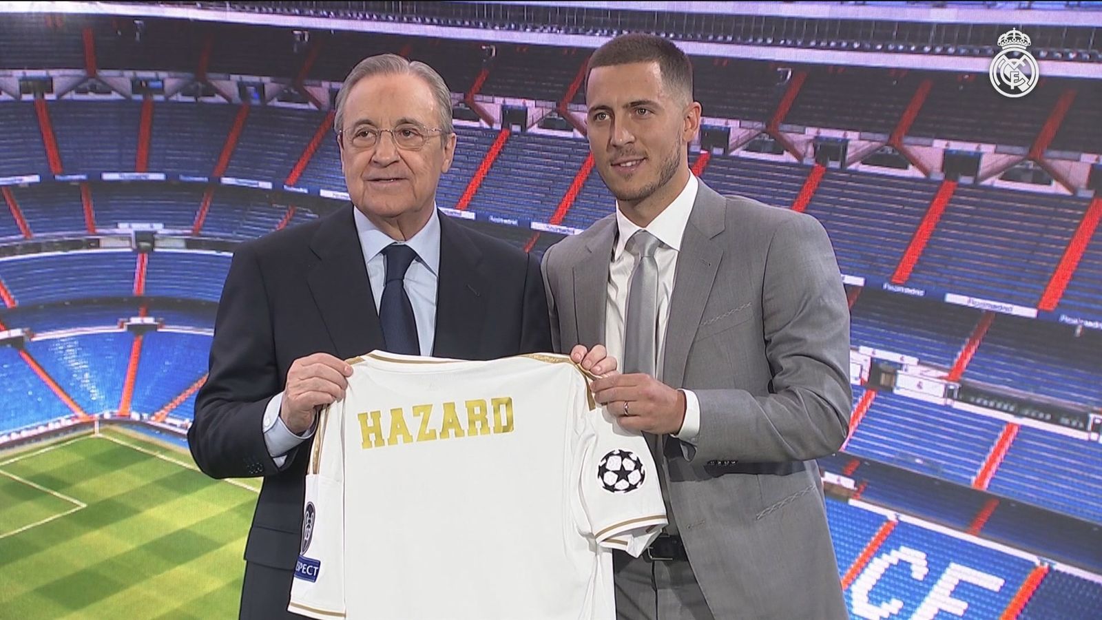 Florentino Pérez y Eden Hazard
