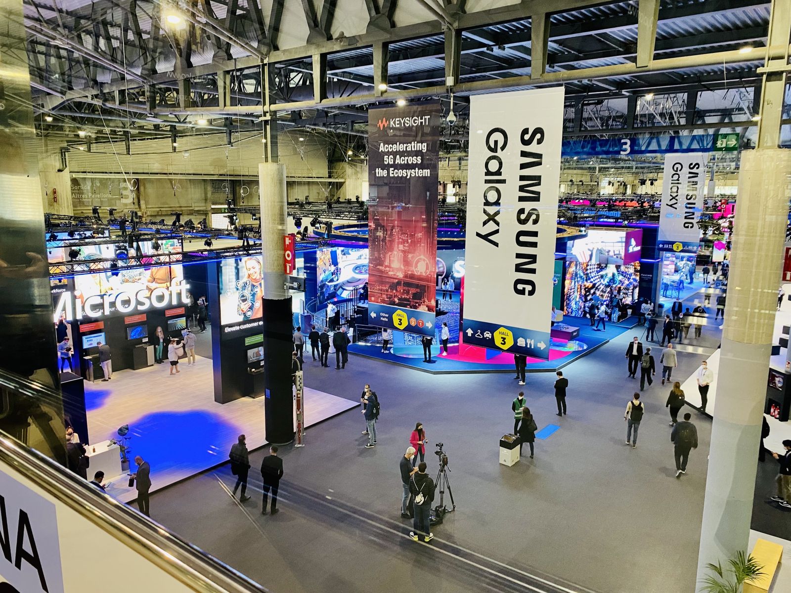 Uno de los pabellones del Mobile World Congress 2022