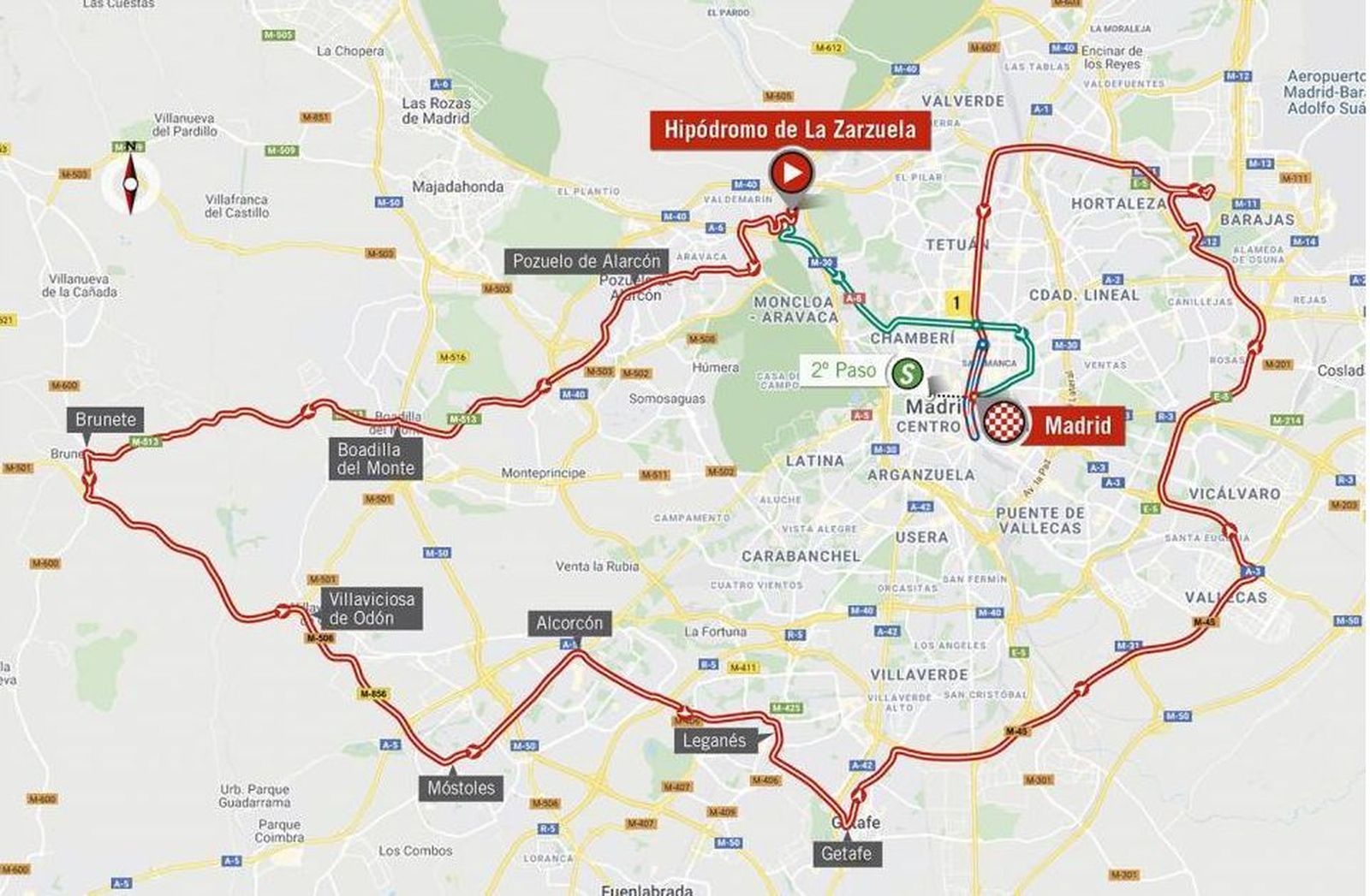Mapa de la 18ª etapa de La Vuelta