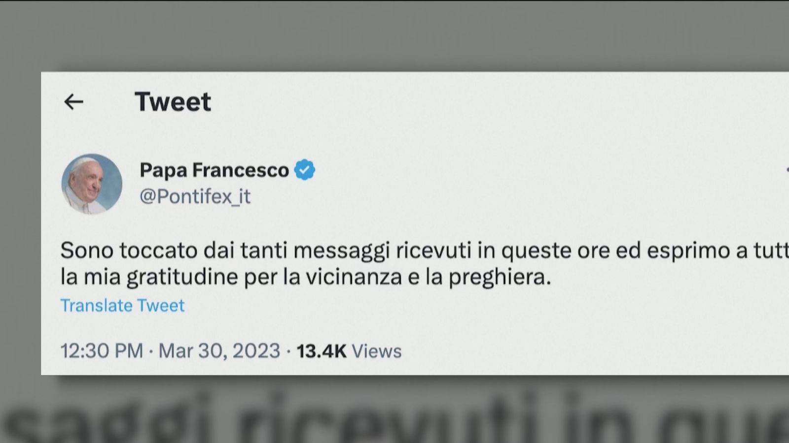 La salud del papa mejora, y agradece por redes sociales el apoyo recibido