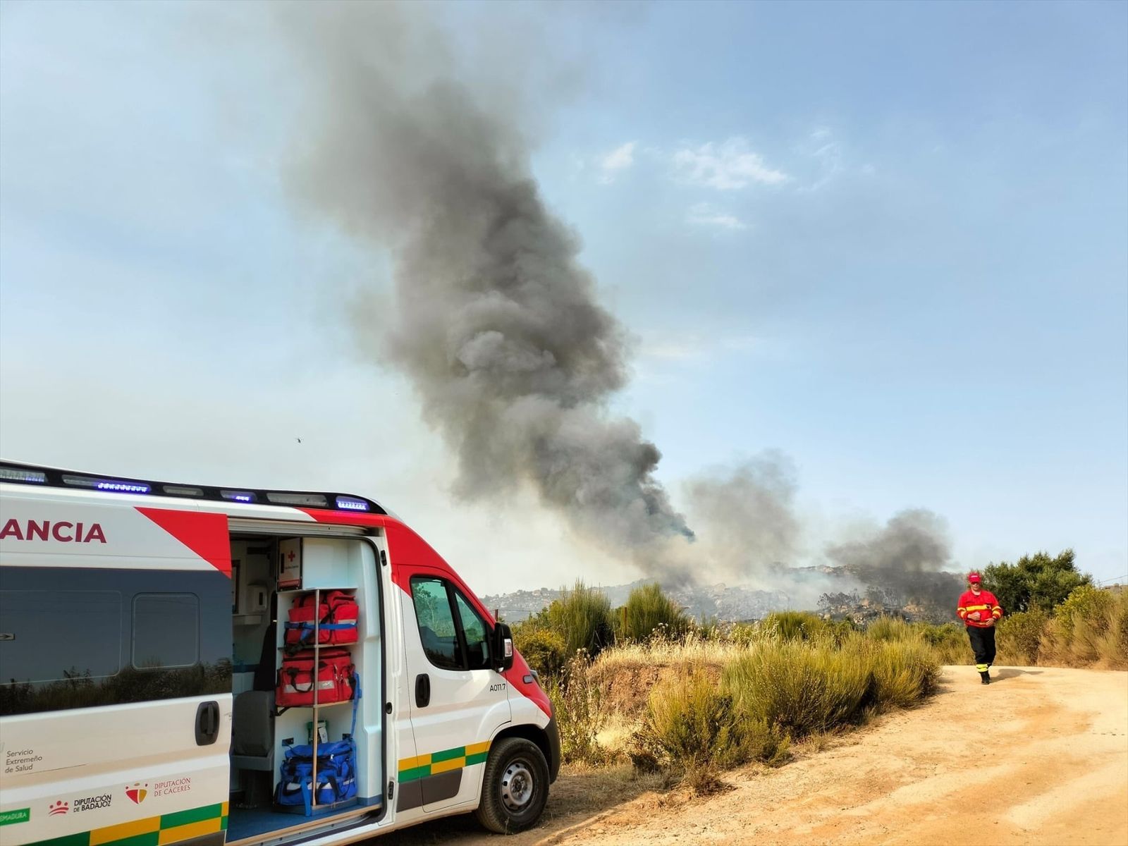 Incendio forestal de Valencia de Alcántara , Cáceres