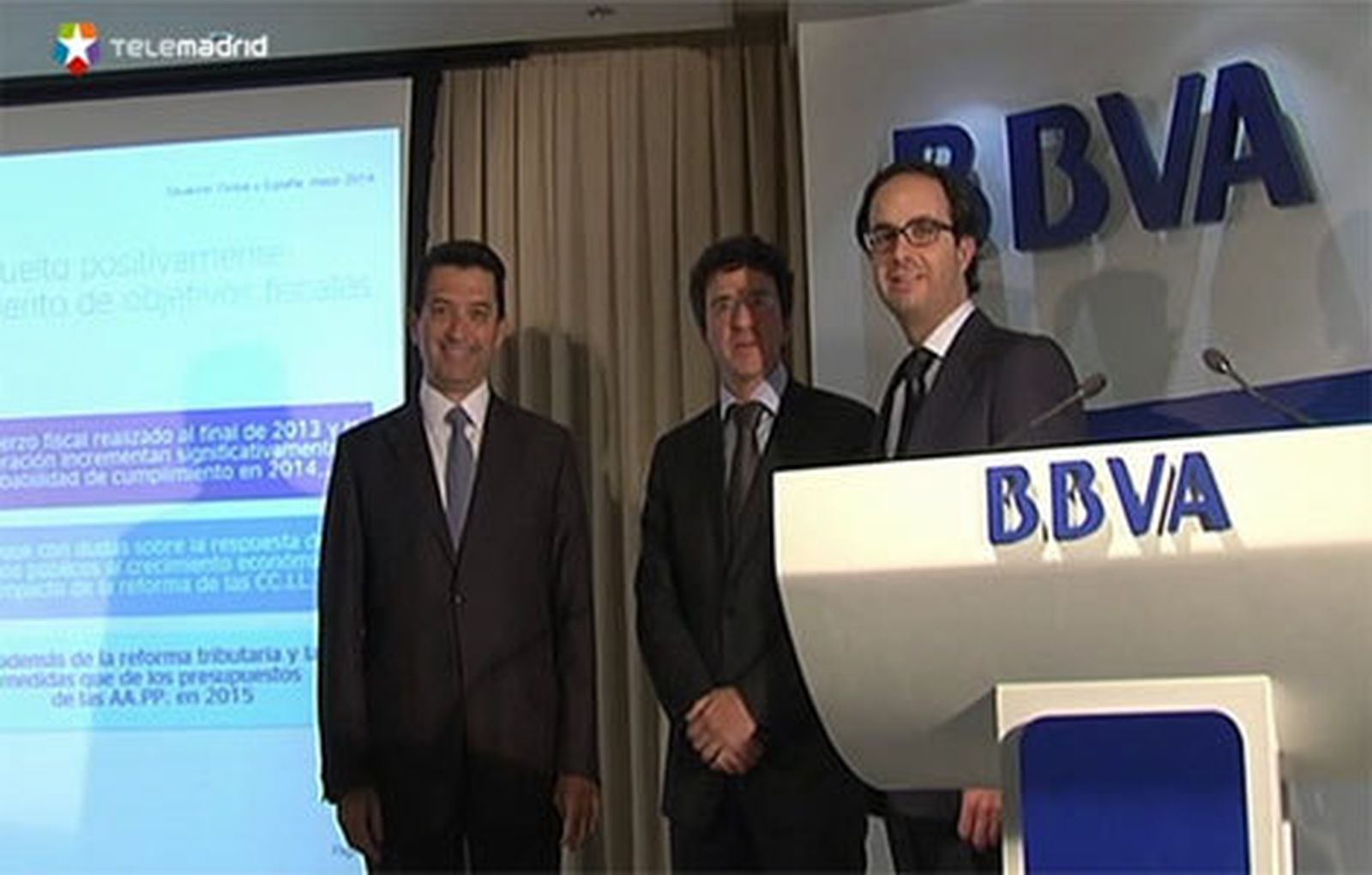 El informe del BBVA,  presentado por Rafael Doménech y Jorge Sicilia