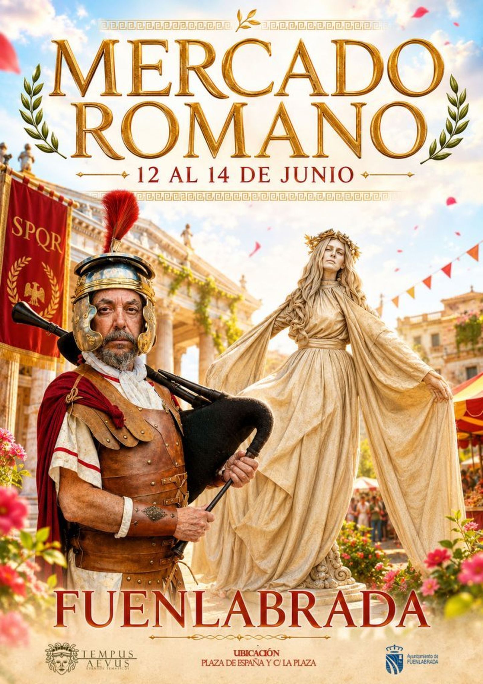 Cartel del Mercado Romano de Fuenlabrada