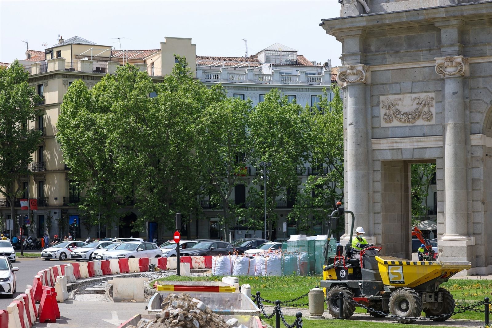 Obras en la Puerta de Alcalá