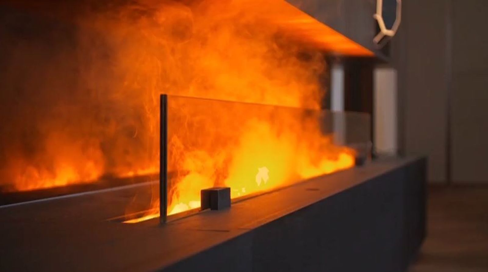 Y una chimenea de vapor de agua que mantienen la humedad perfecta en la vivienda.