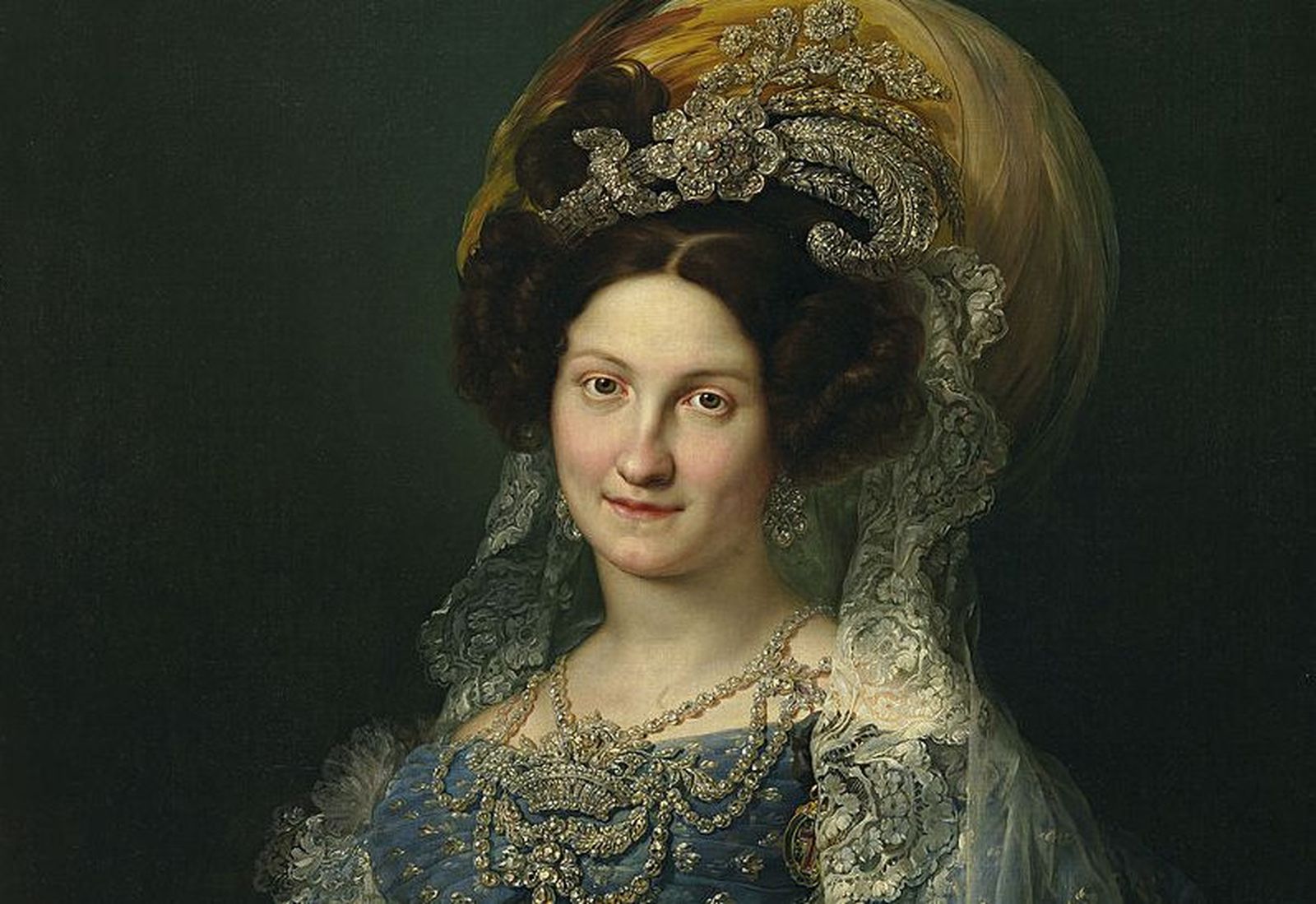María Cristina de Borbón retratada por Vicente López en 1830