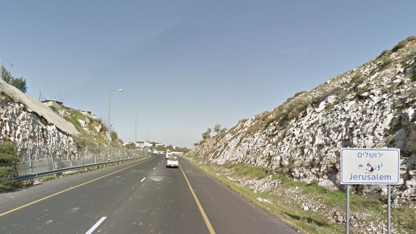 Ruta 60 de Jerusalén, cerca del lugar donde se ha producido el atropello mortal de los dos españoles