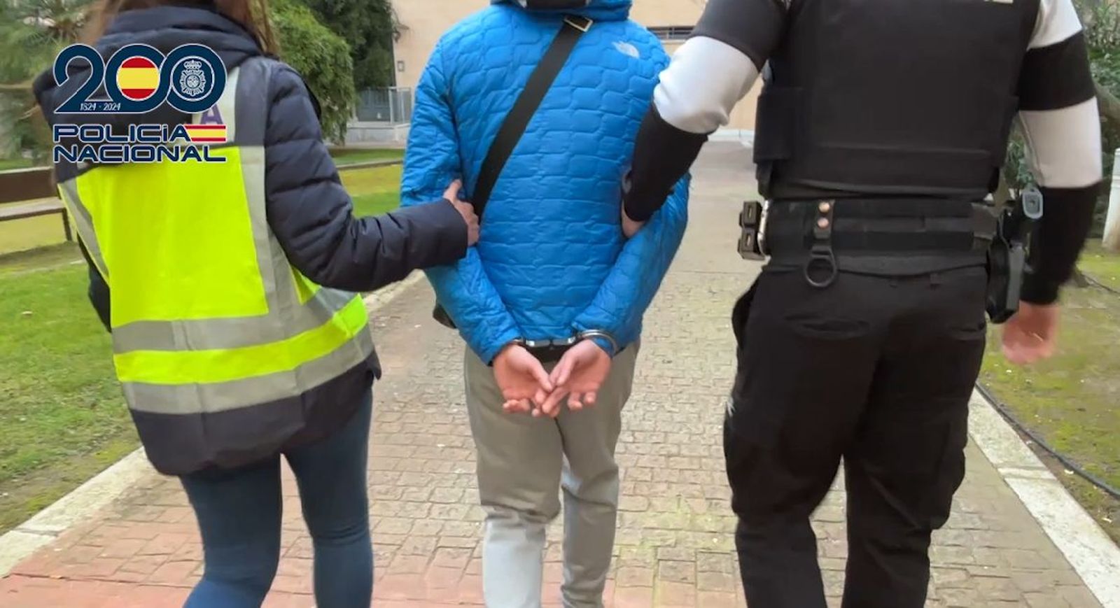Detención de un un grafitero