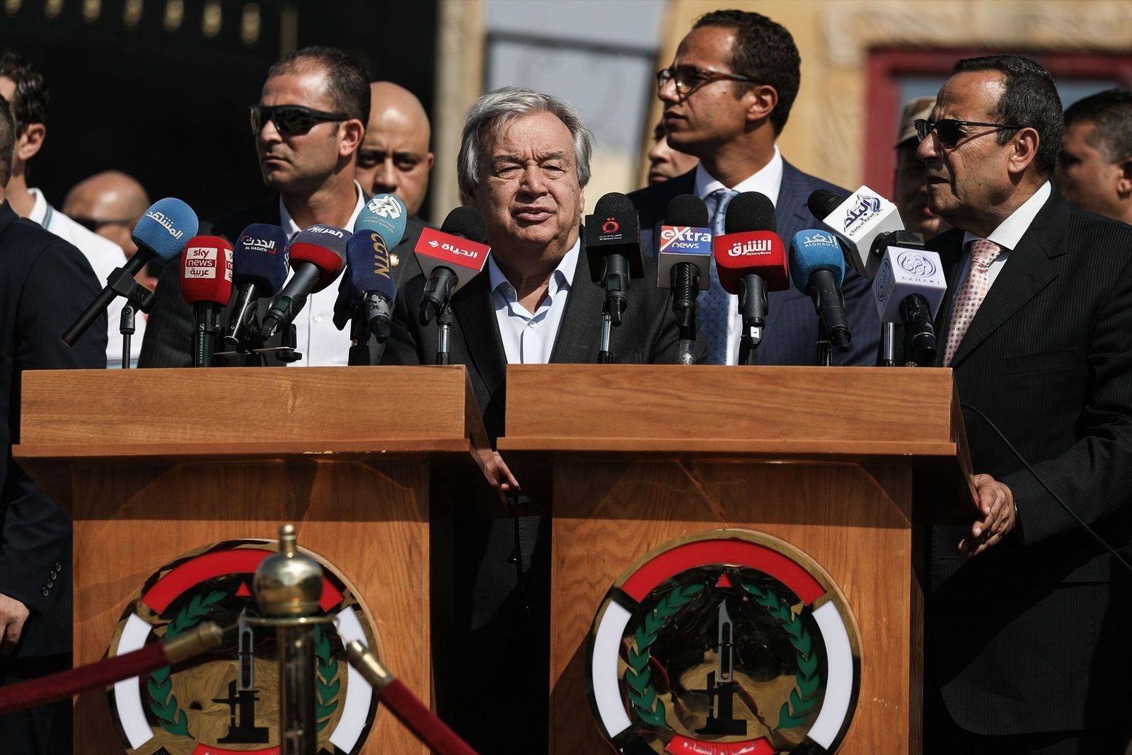Guterres urge desde Rafah la apertura del paso para que la ayuda humantiaria llegue a Gaza