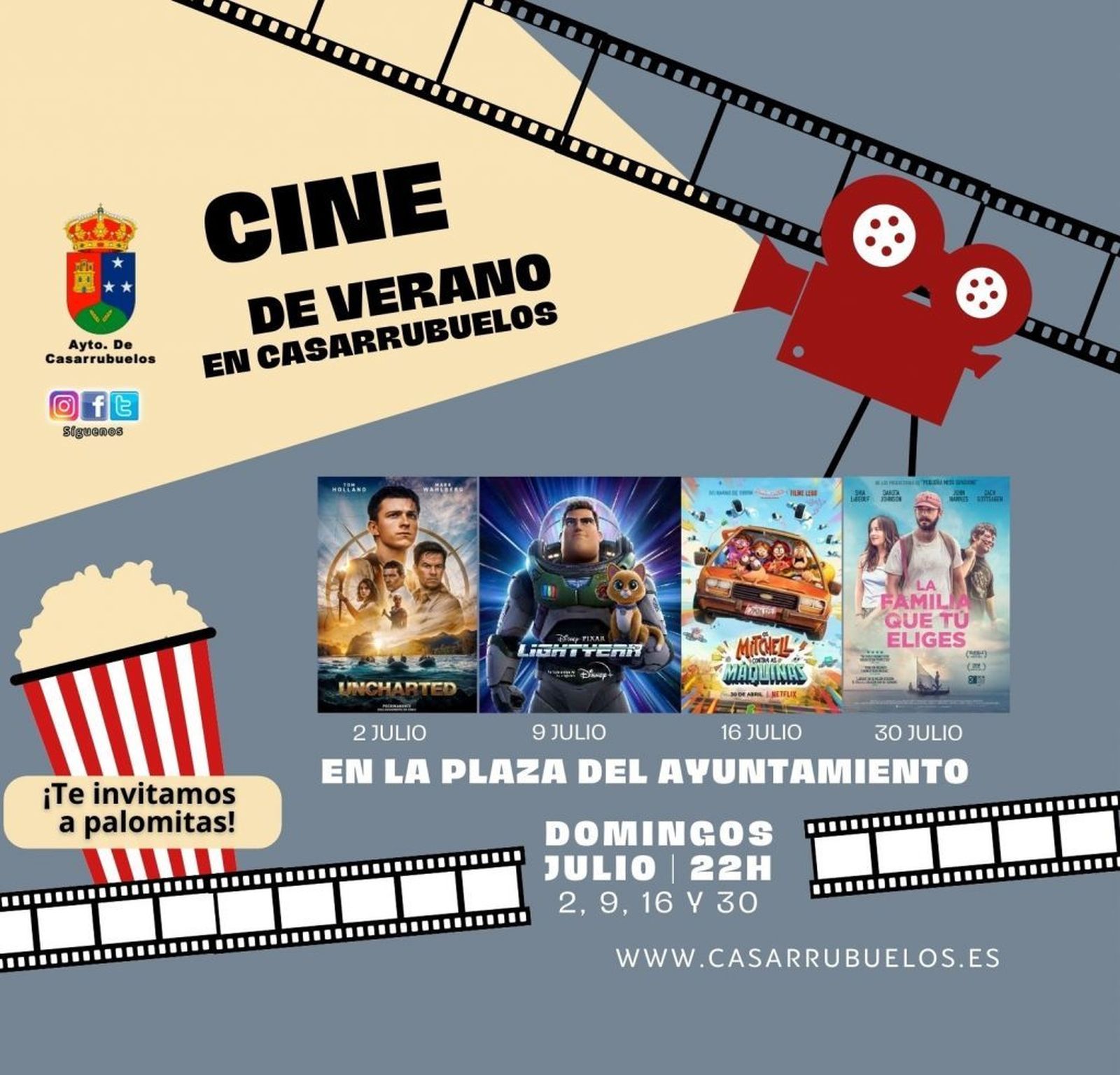 Cine y palomitas gratis en Casarrubuelos