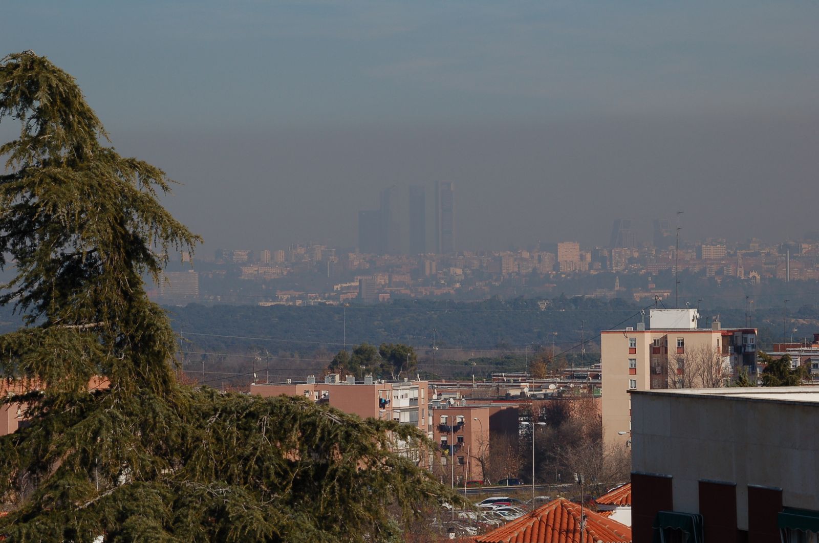 Boina de contaminación sobre Madrid