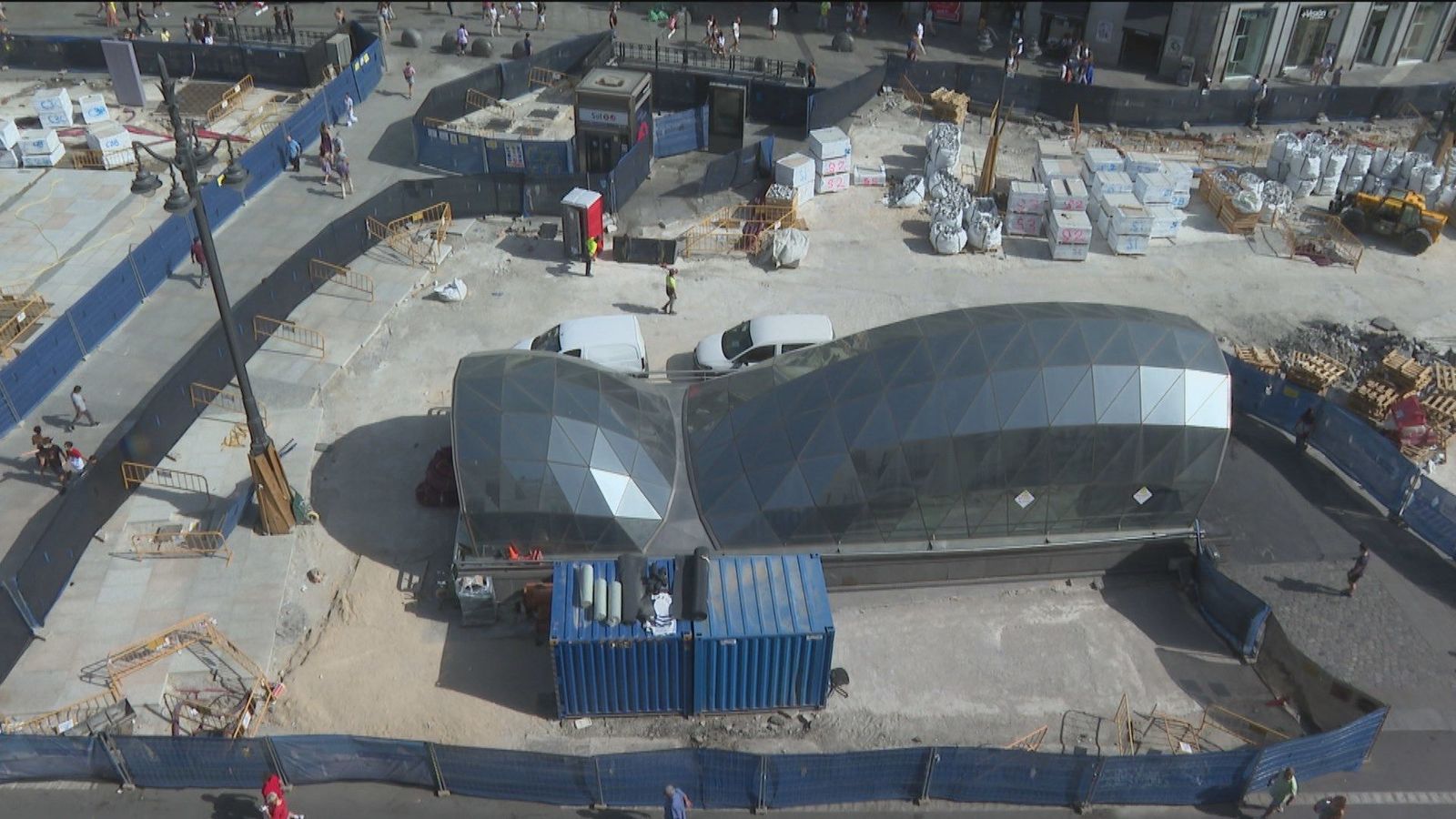 Las obras de la Puerta del Sol avanzan a buen ritmo y podrá acoger las campanadas de Nochevieja
