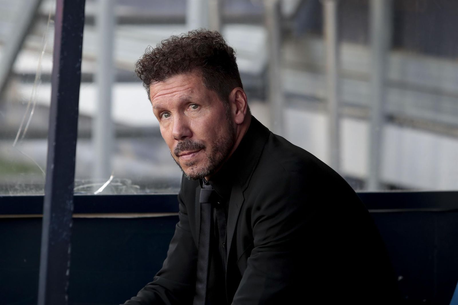 El entrenador del Atlético de Madrid, Diego Pablo Simeone durante el partido