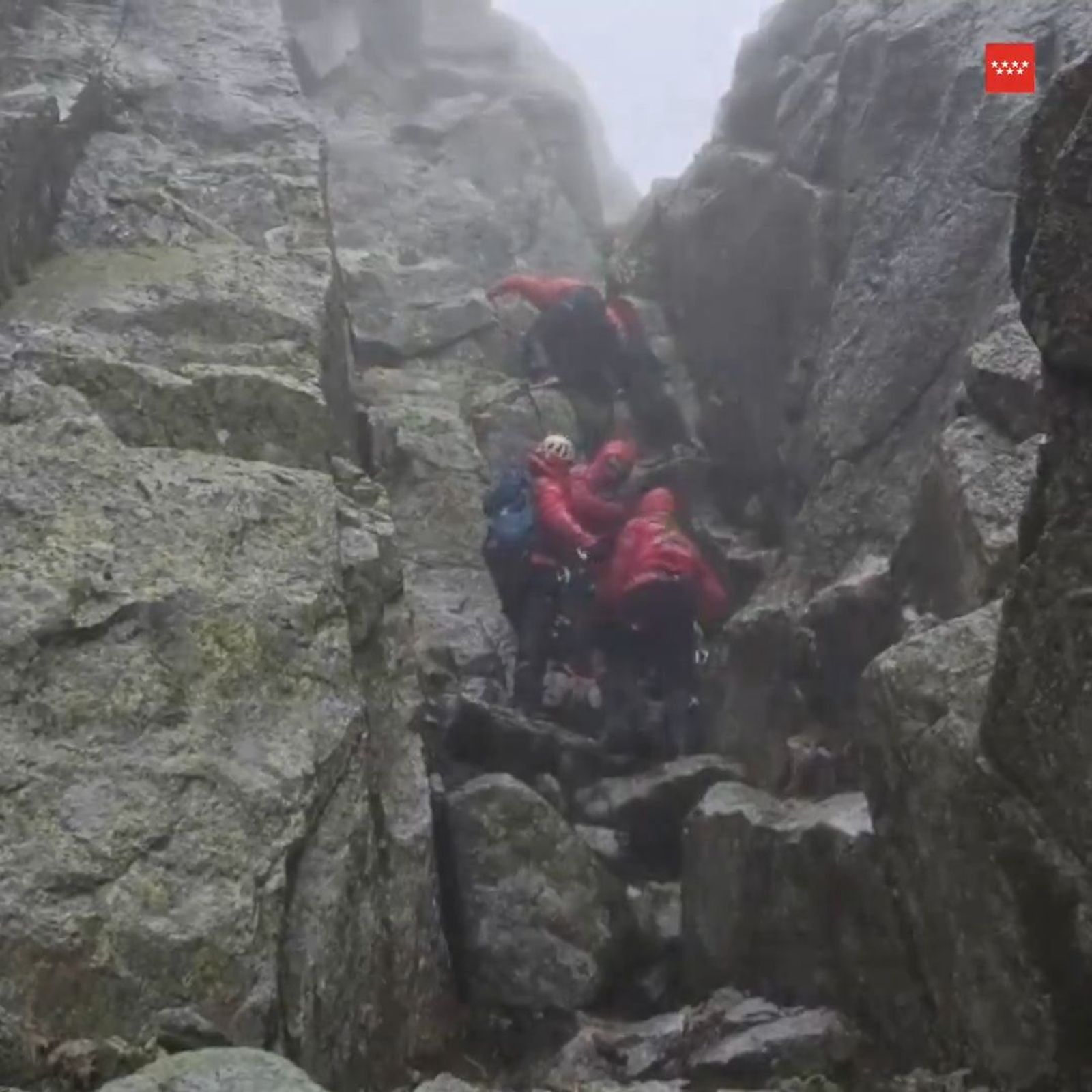 Rescate de un montañero en La Maliciosa.