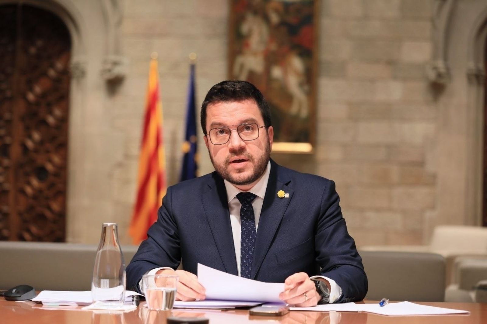 El presidente de la Generalitat, Pere Aragonès