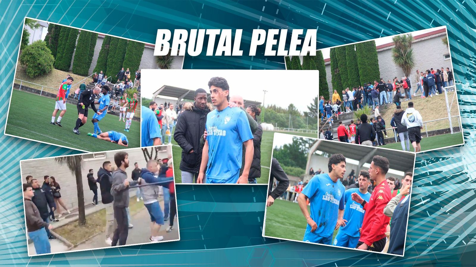 Pelea multitudinaria en el fútbol gallego