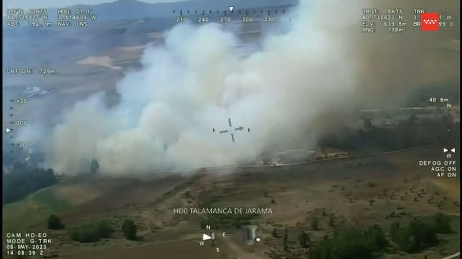 Incendio forestal en Talamanca del Jarama