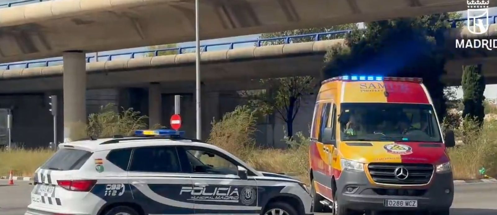 Accidente de tráfico en Moratalaz