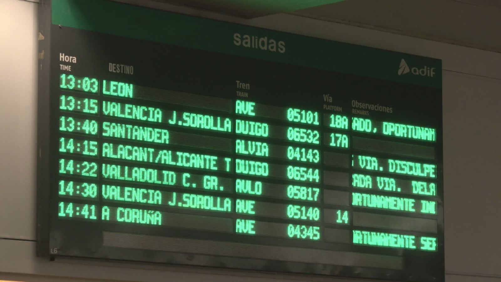 Renfe deberá pagar 800.000 euros por los retrasos de este jueves causados por una avería en Chamartín