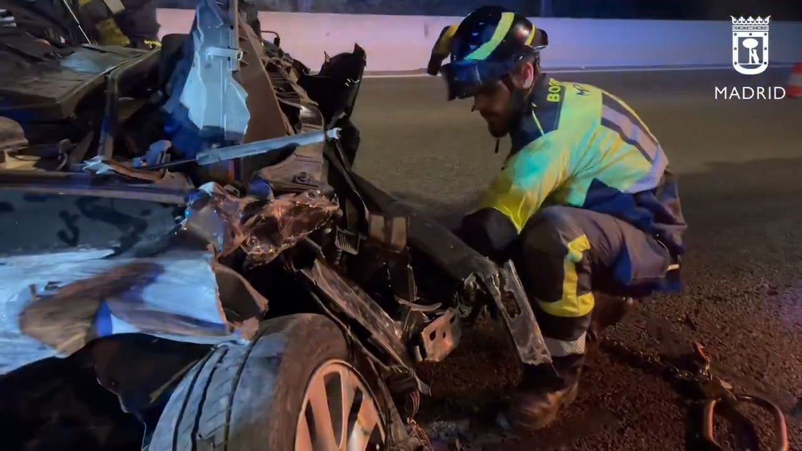 Accidente de tráfico en la M-40.