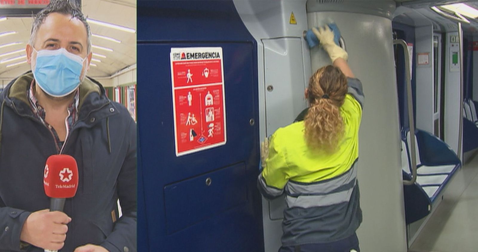 Así limpian y desinfectan por la noche la red de Metro de Madrid, que no baja la guardia con el coronavirus
