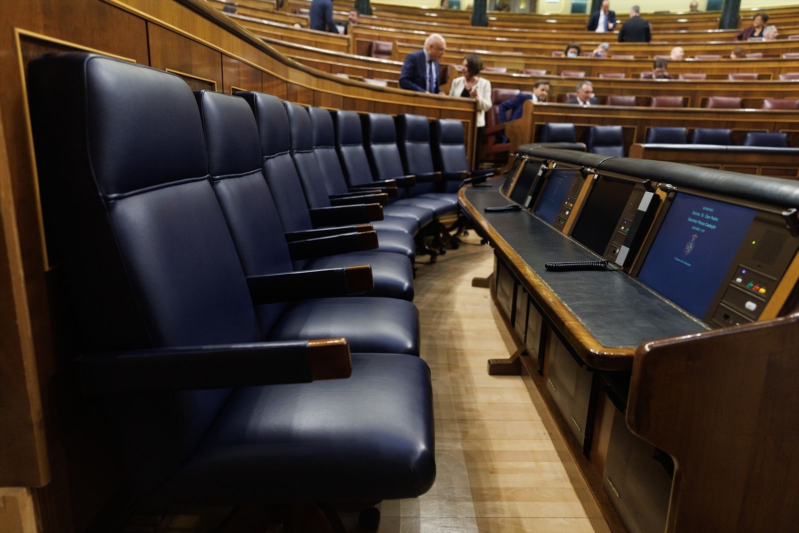 Vista parcial del hemiciclo del Congreso de los Diputados