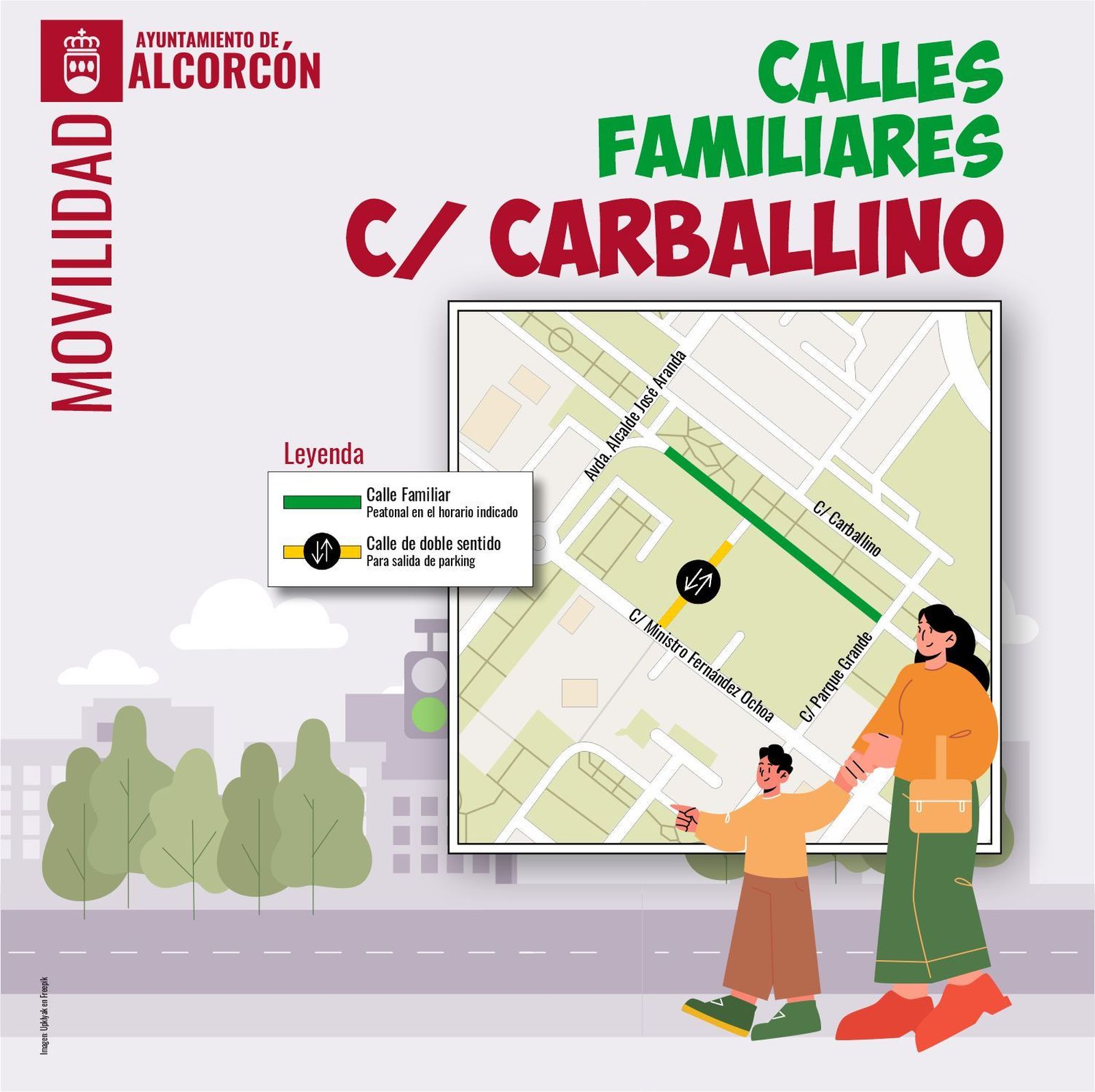 Calle peatonal en Alcorcón