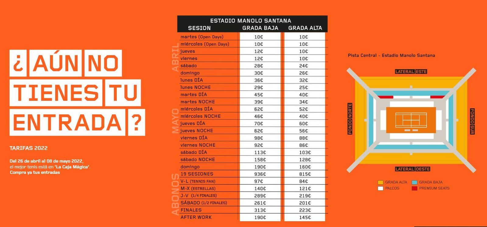 Entradas Mutua Madrid Open