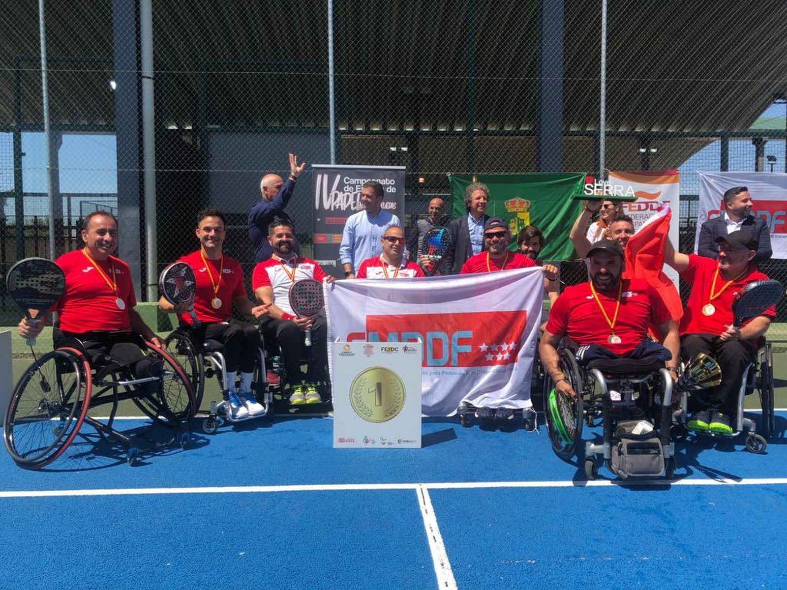 Selección madrileña de pádel en silla