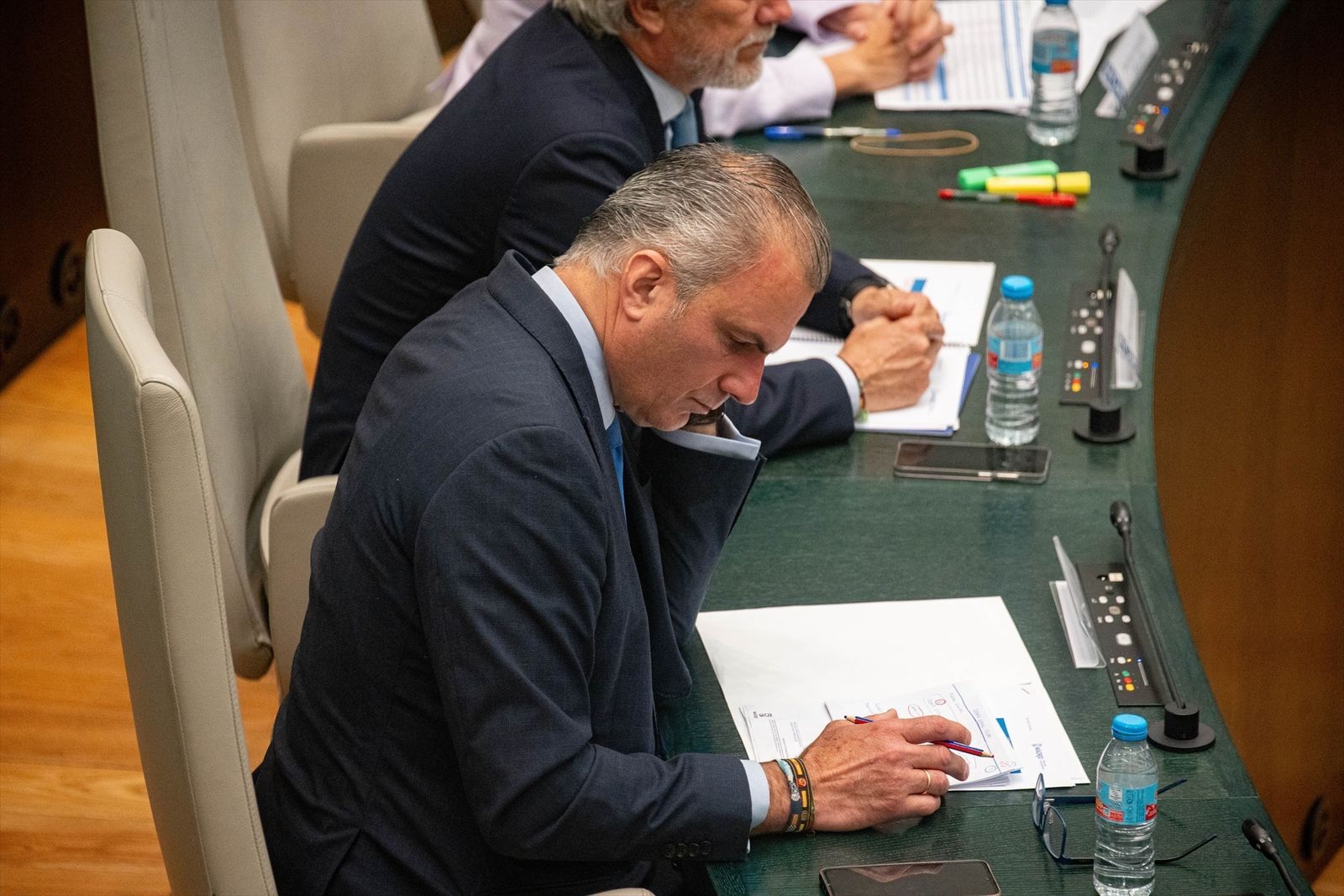 El exportavoz de Vox en el Ayuntamiento de Madrid, Javier Ortega-Smith, durante el Debate del Estado de la Ciudad de 2026