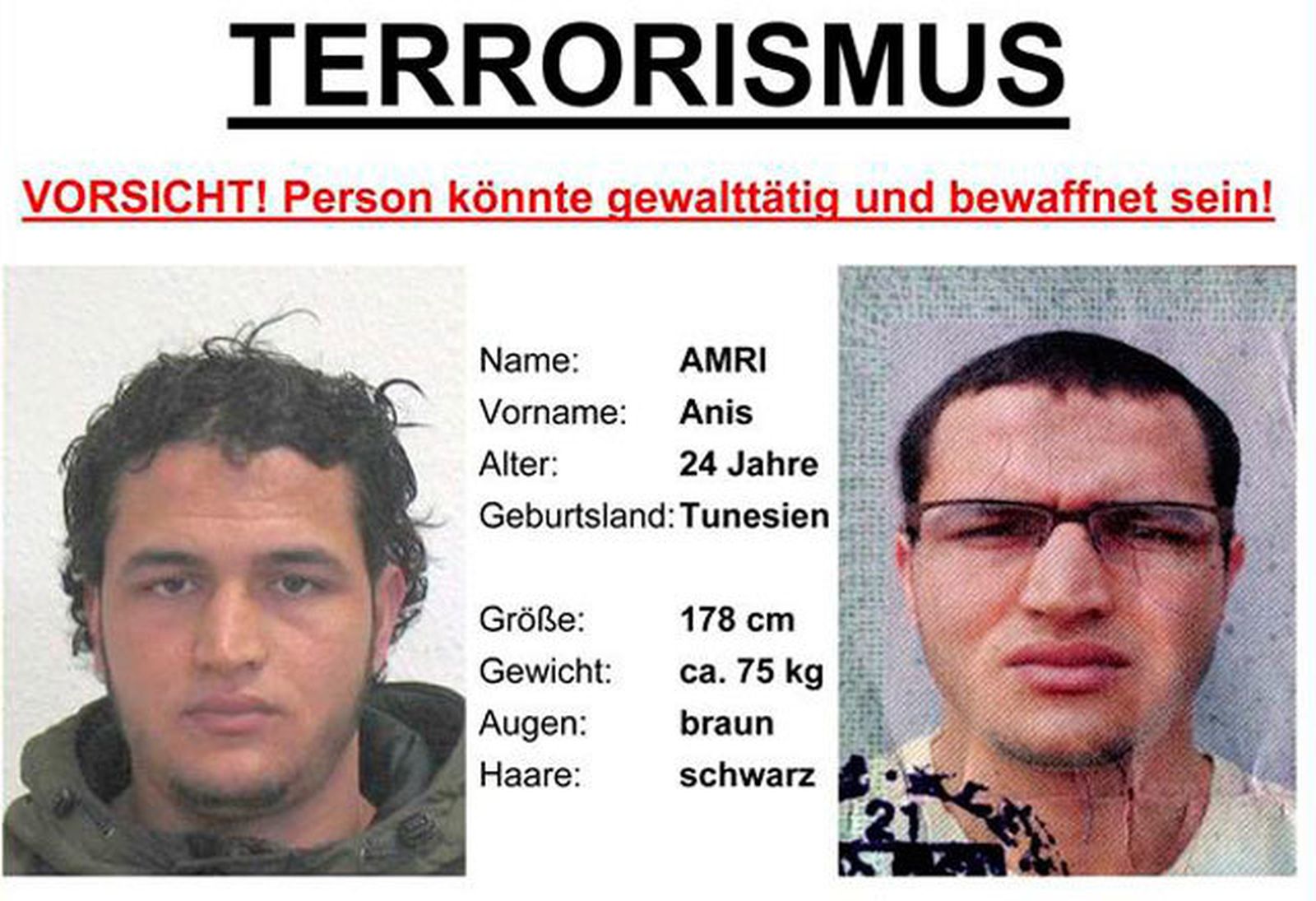 Anis Amri, presunto sospechoso del atentado en Berlín