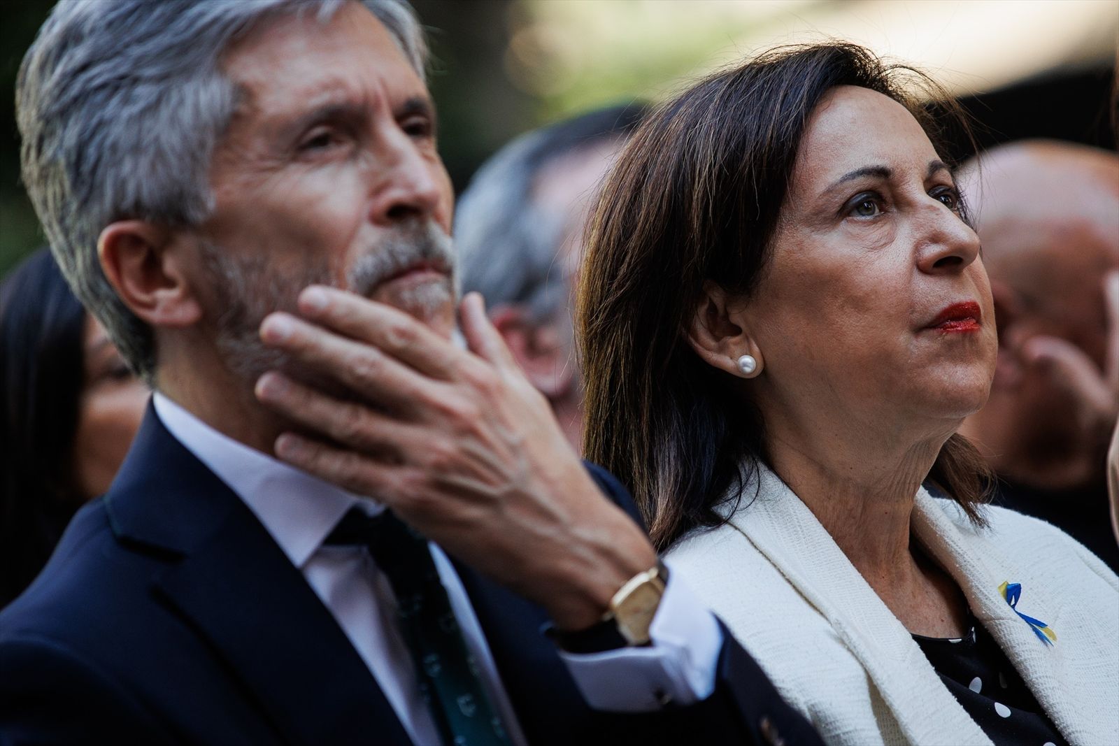 Fernando Grande-Marlaska y Margarita Robles durante la celebración del LXXII Aniversario de la Declaración Schuman