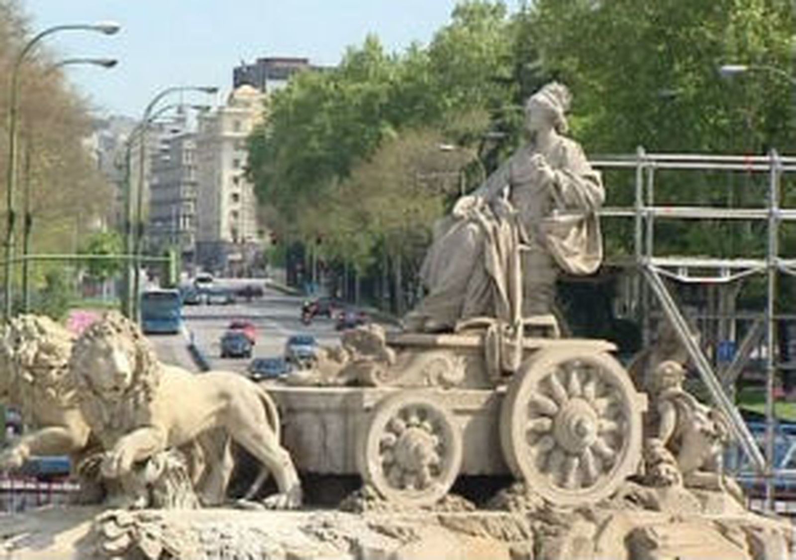 Todo dispuesto en Cibeles para el alirón del Real Madrid