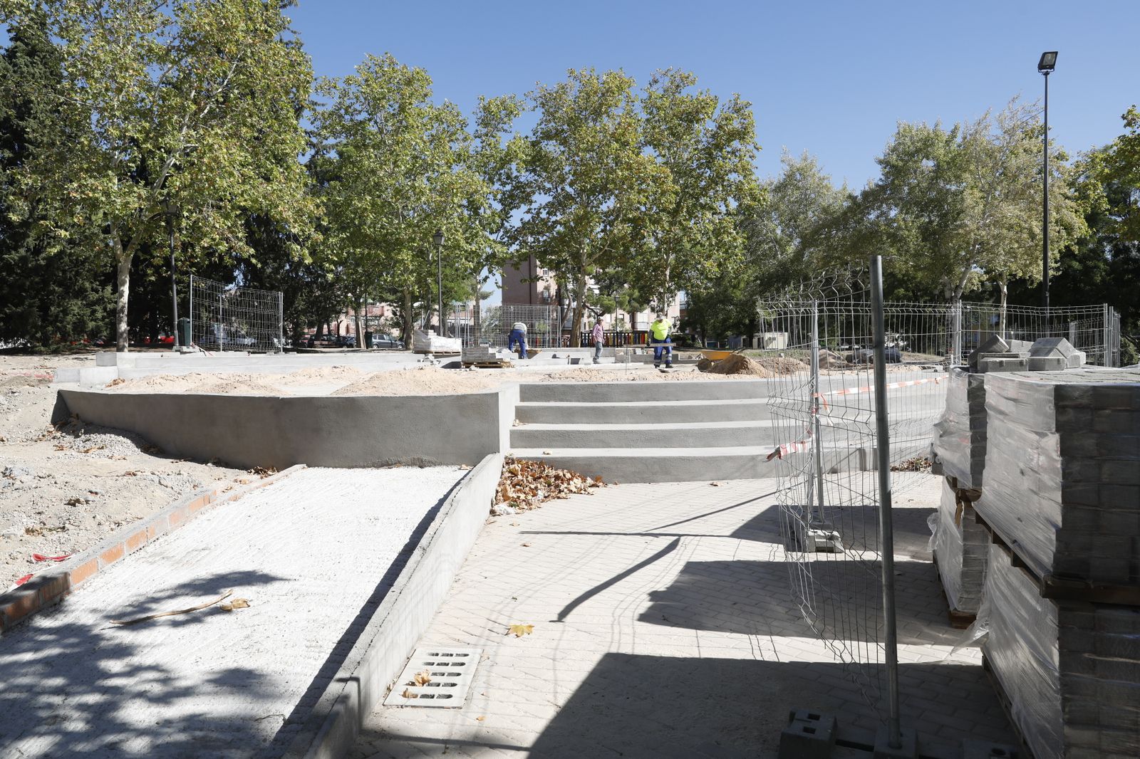 Segunda fase de las obras del Parque Olof Palme de Usera