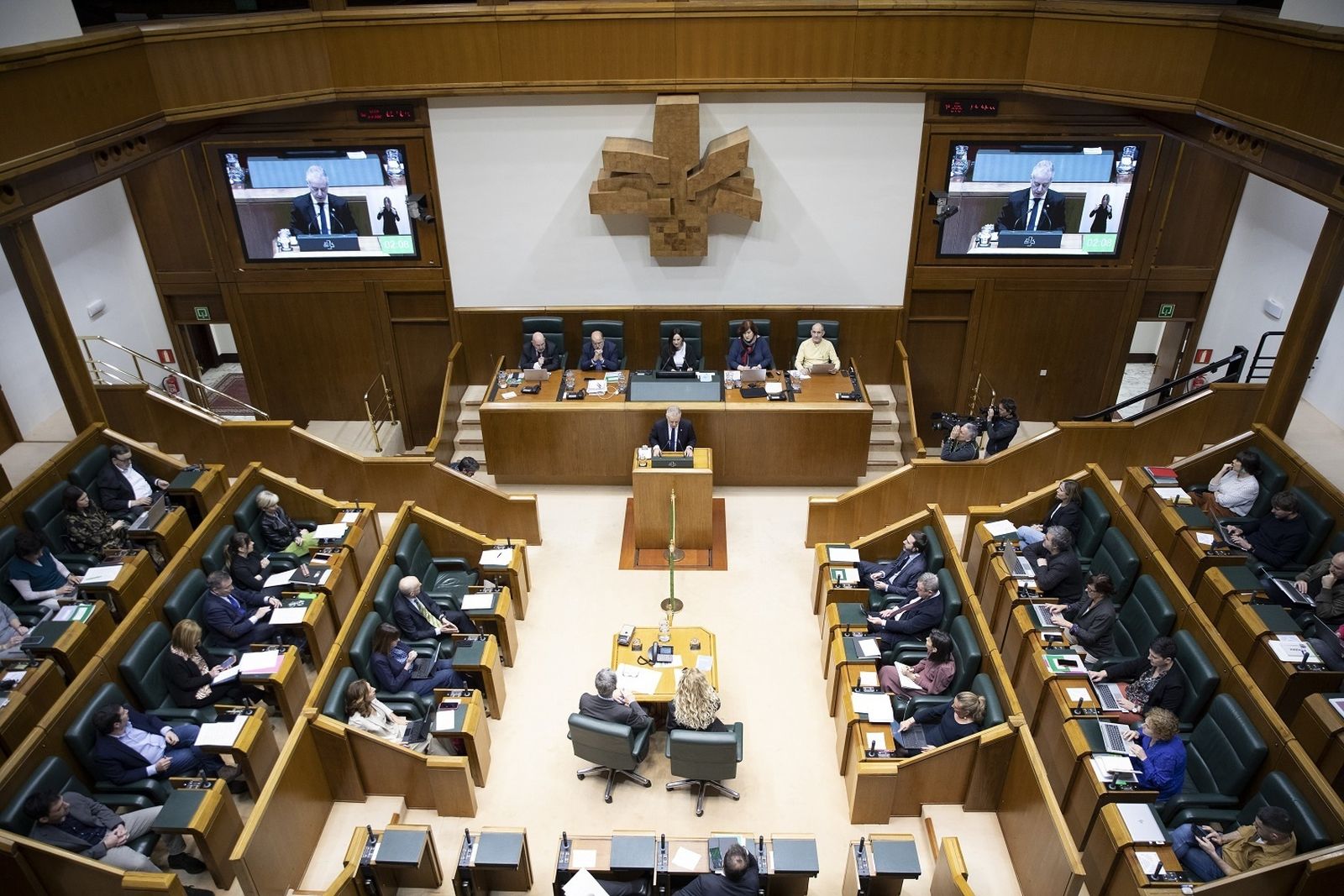 El lehendakari, Iñigo Urkullu en el Parlamento vasco