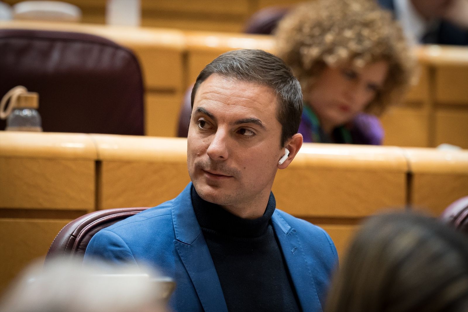 Juan Lobato en una sesión del Senado