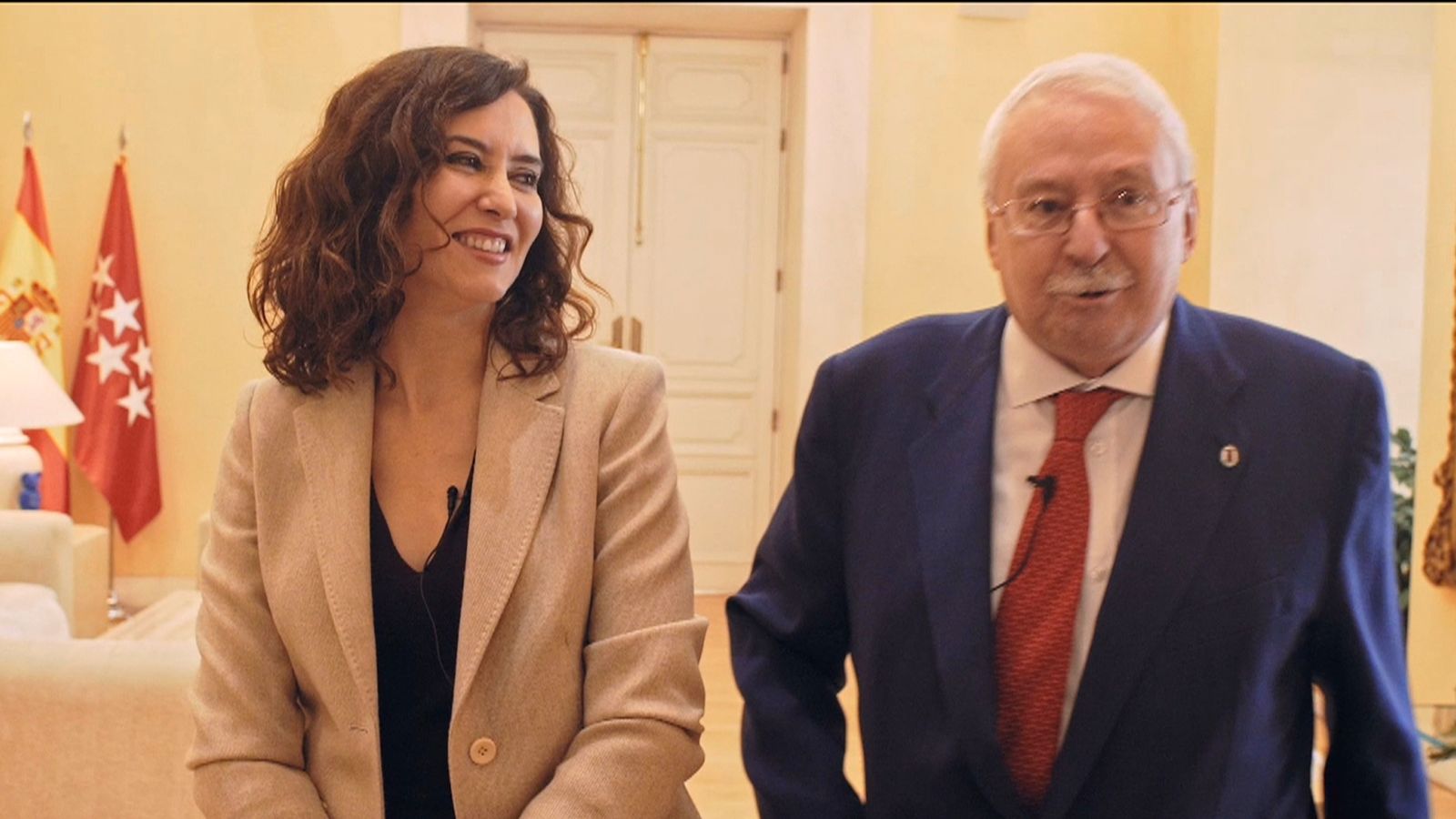 Isabel Díaz Ayuso y Joaquín Leguina