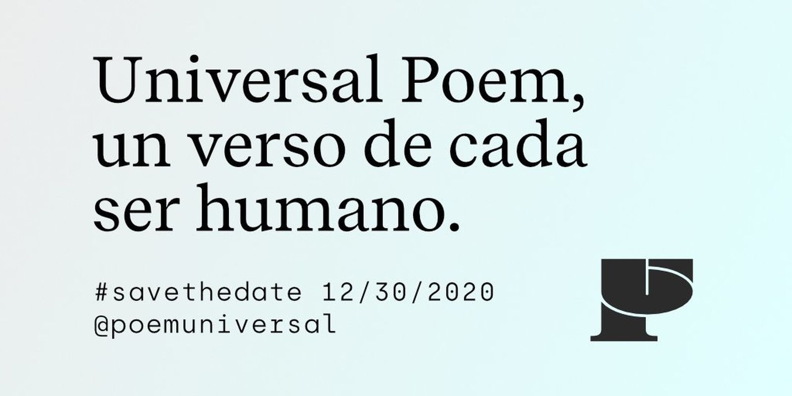 'Universal poem', el poema de nuestra especie