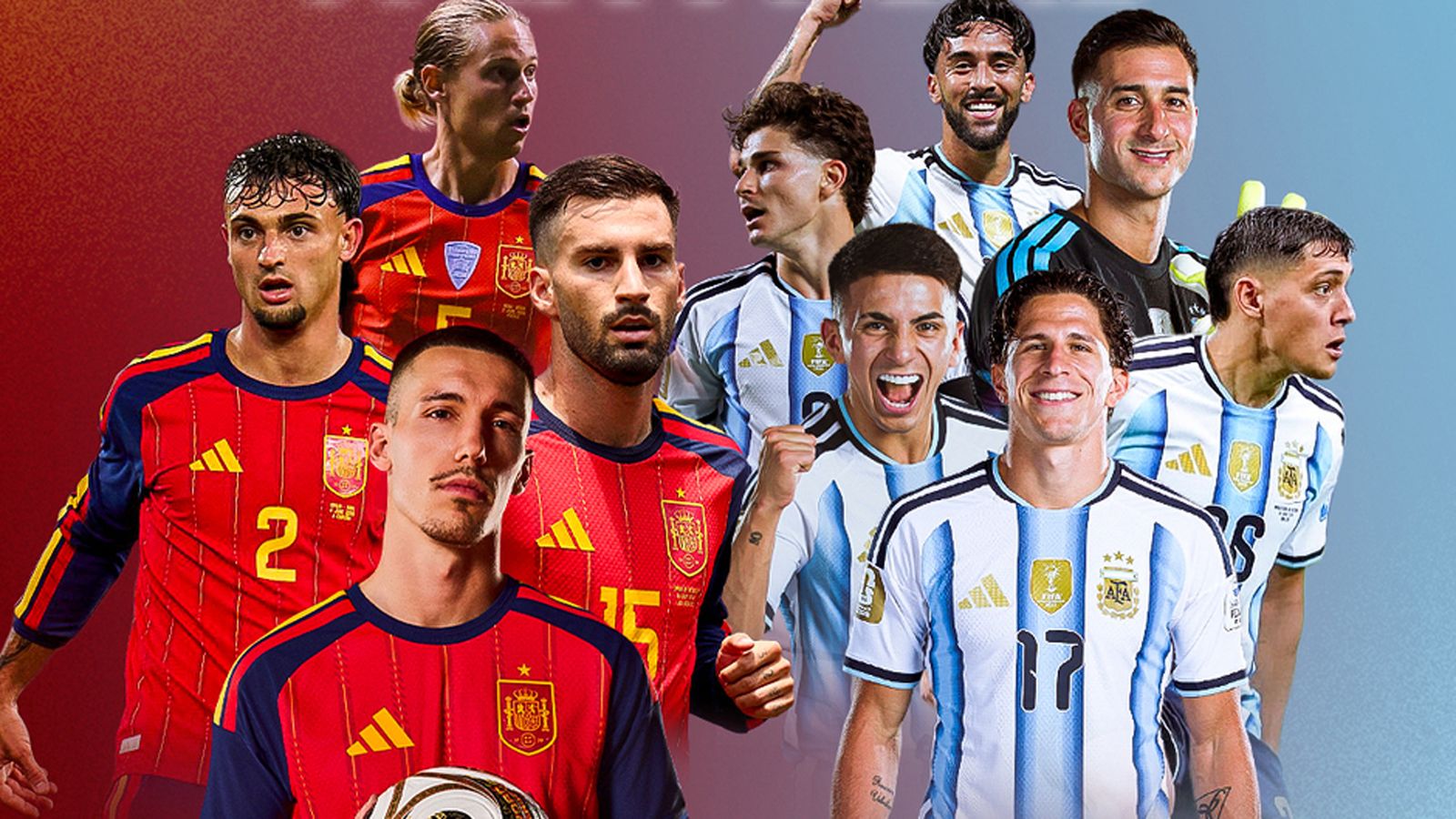 Internacionales del Atlético de Madrid de España y Argentina