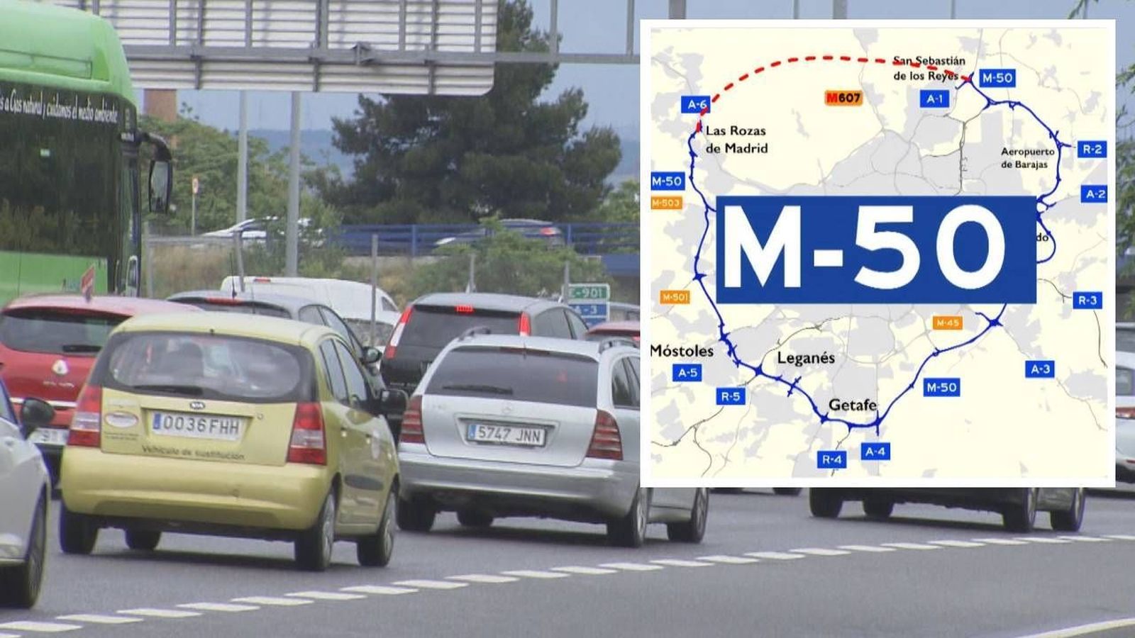 Colmenar Viejo y Tres Cantos reclaman el cierre de la M-50 para poner fin a los atascos diarios en la A-1 y la M-607