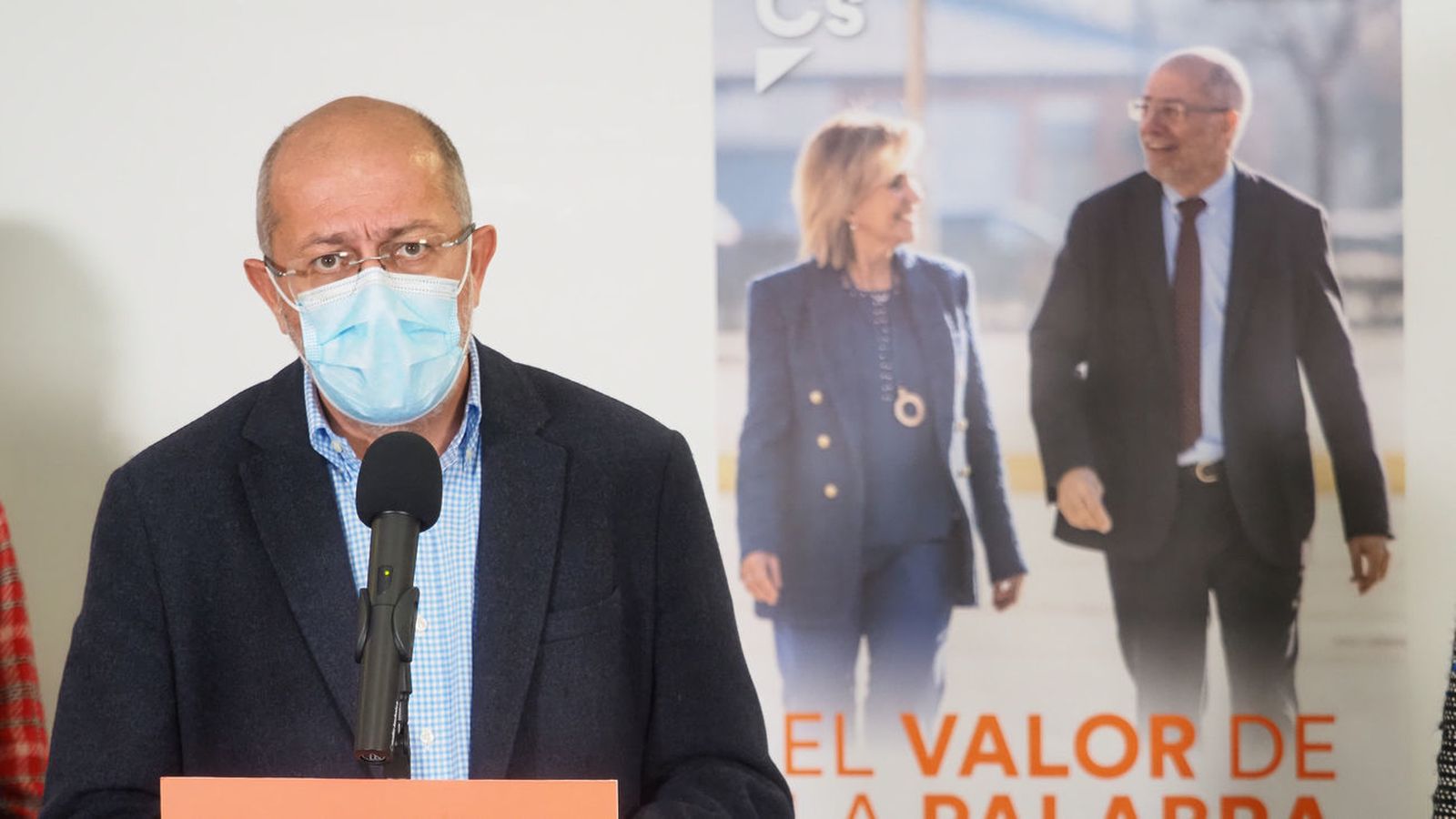 Francisco Igea, de CS, durante la campaña electoral de Castilla y León