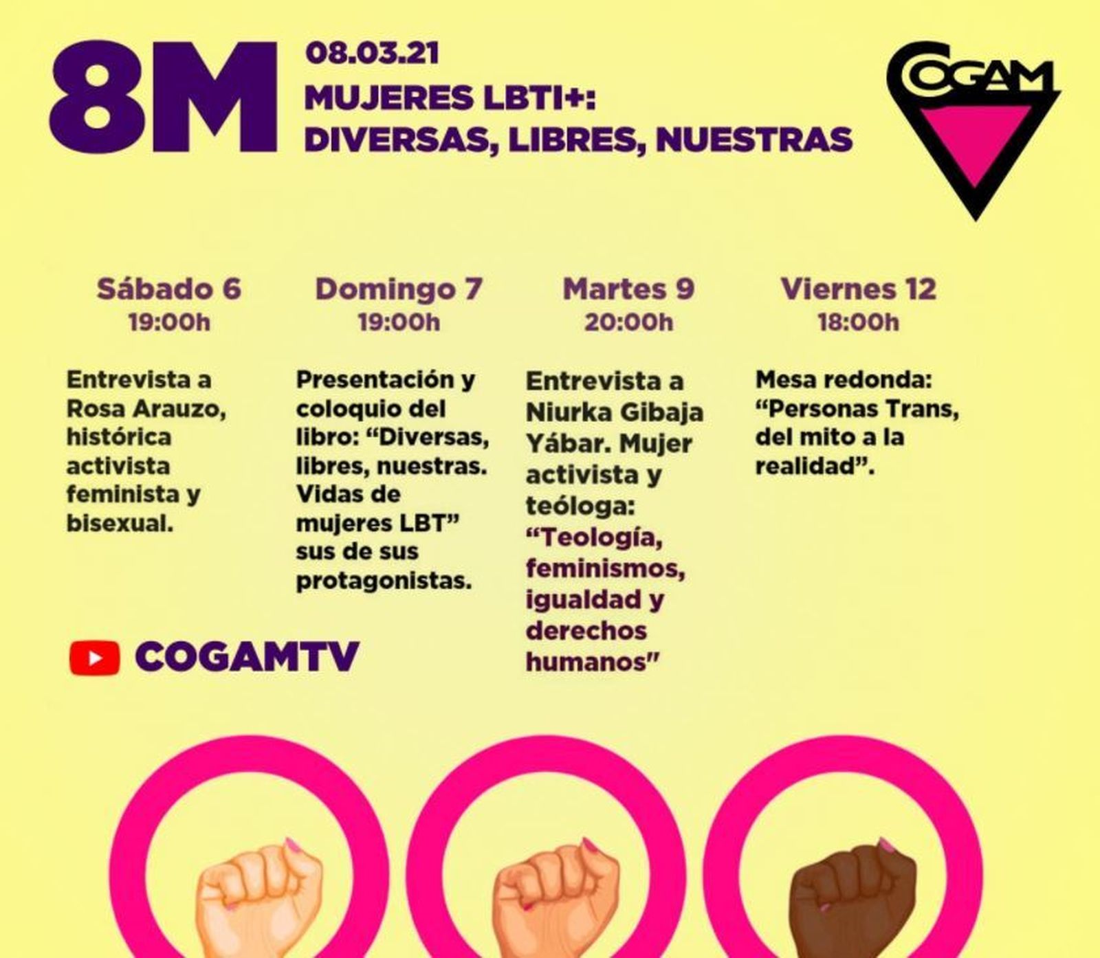 COGAM pide un compromiso "real" para visibilizar el machismo "institucional y social" diario que sufren las mujeres