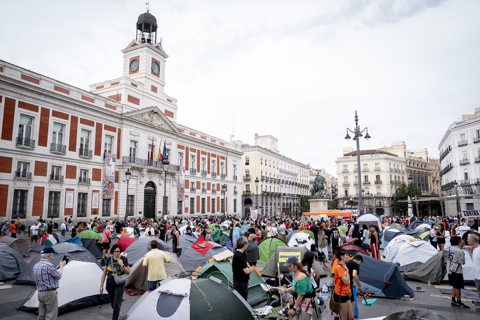 Acampada en Sol por la crisis de la vivienda