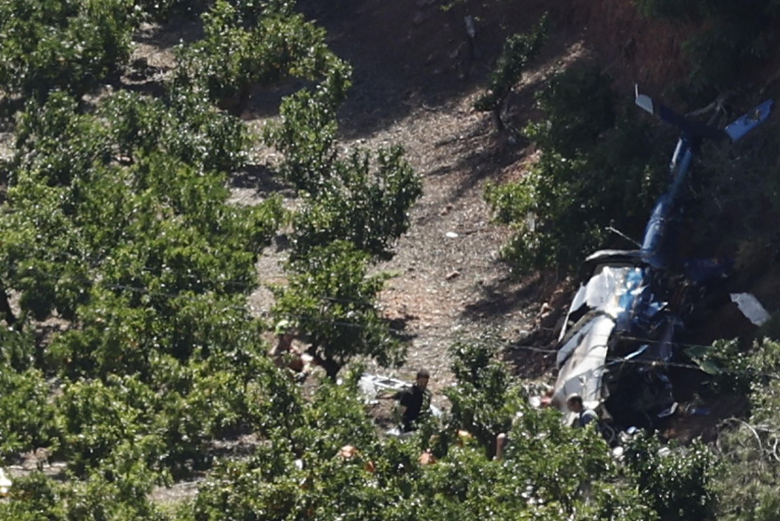 Tres muertos por la colisión de un helicóptero con una  línea de alta tensión en Puçol (Valencia)