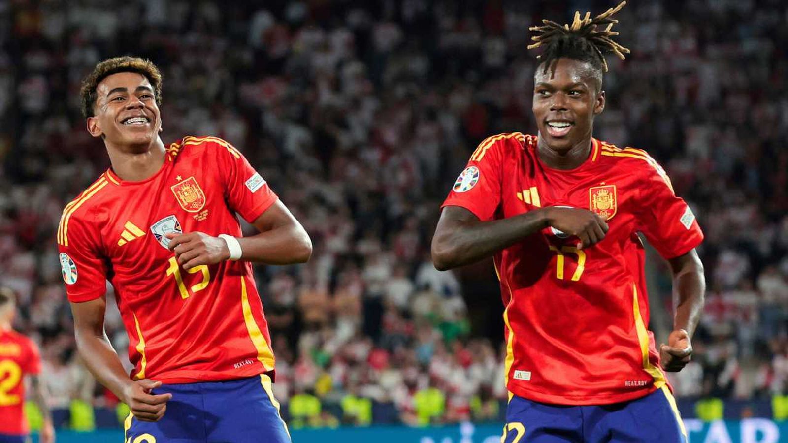 Lamine Yamal y Nico Williams