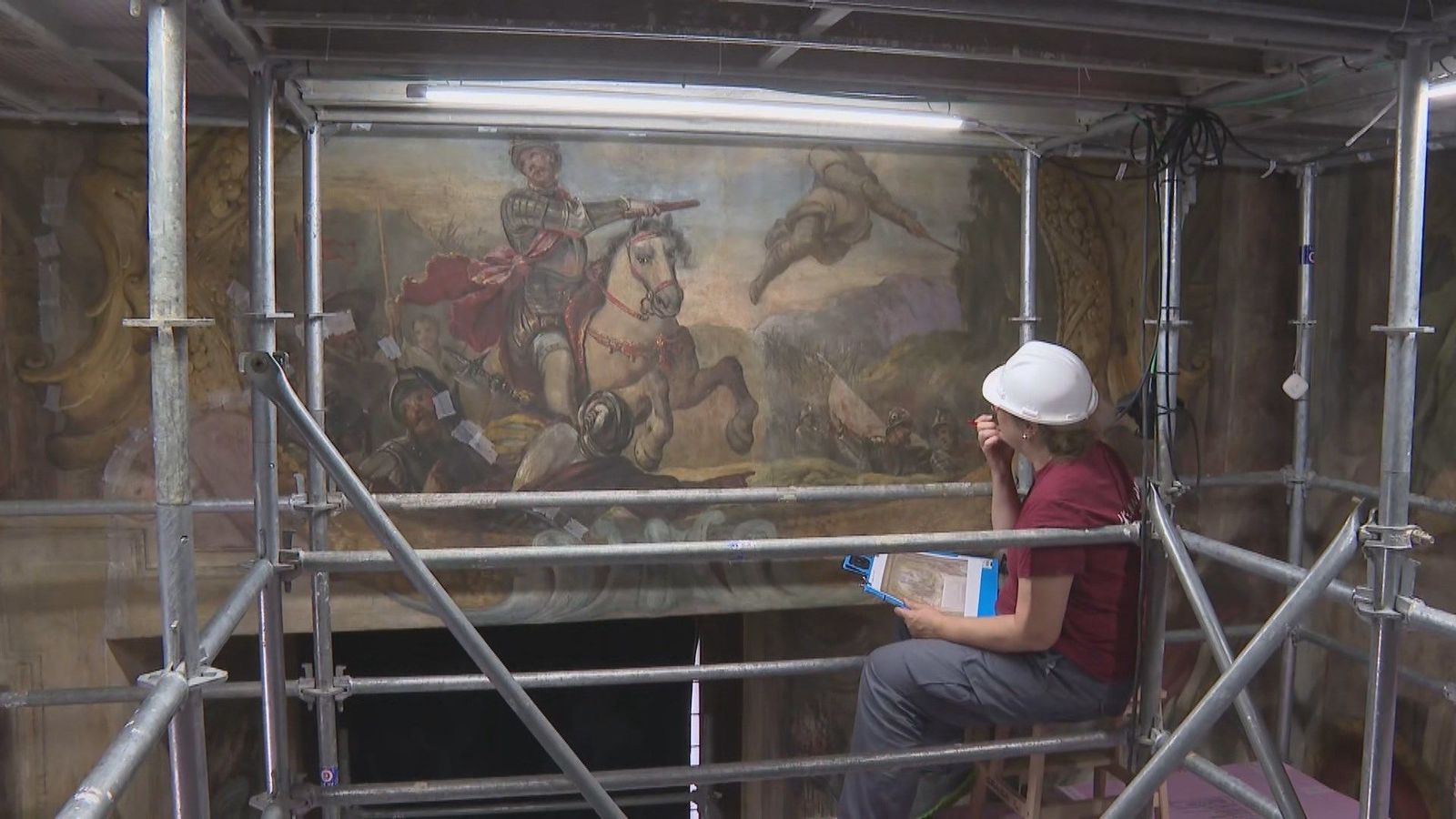 Los frescos del Oratorio de la Casa de la Villa recuperarán su aspecto original tras un proceso de restauración
