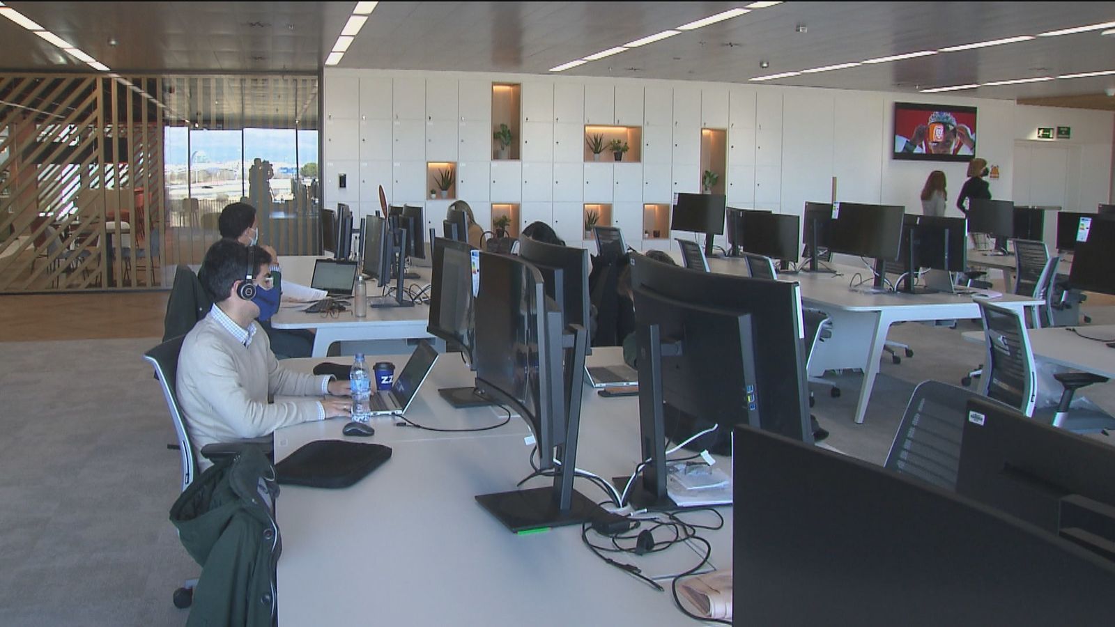 Trabajadores en una oficina