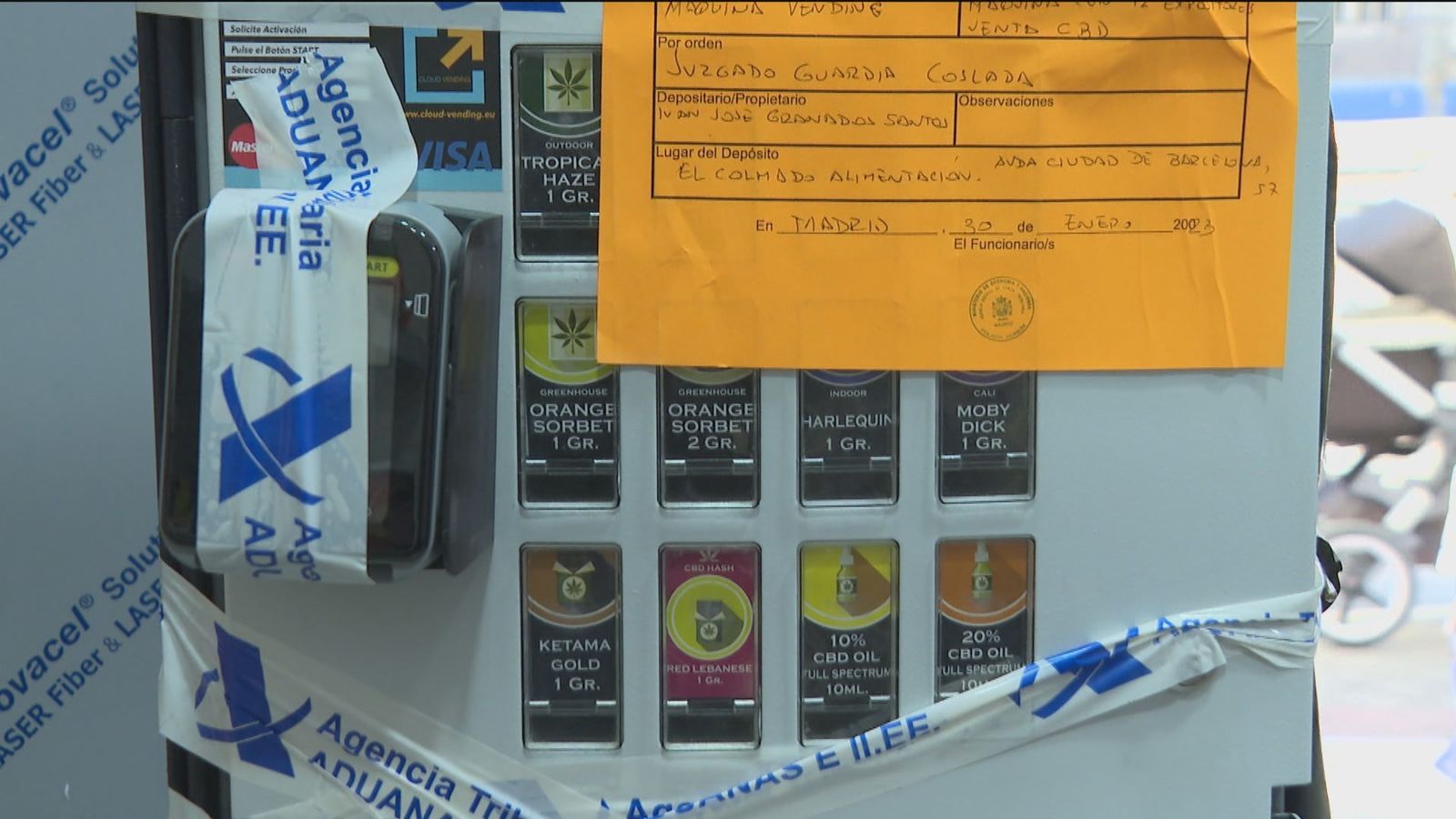 Precintadas en Madrid 40 máquinas de vending de marihuana