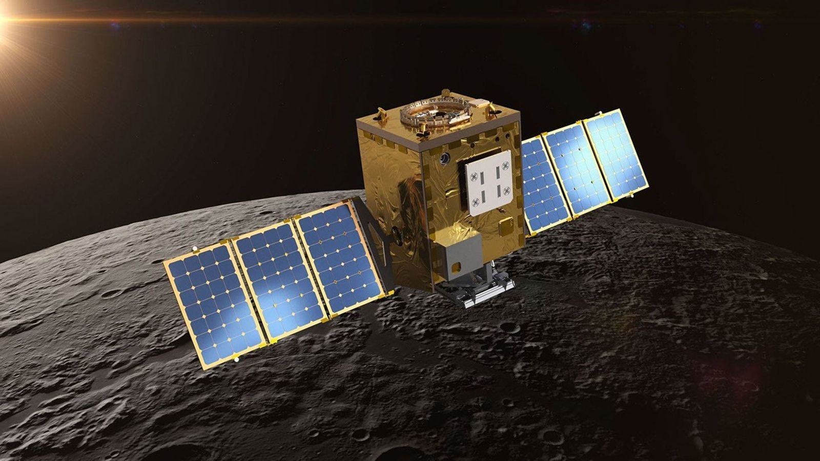 Ilustración de la sonda Lunar Trailblazer de la empresa Intuitive Machines